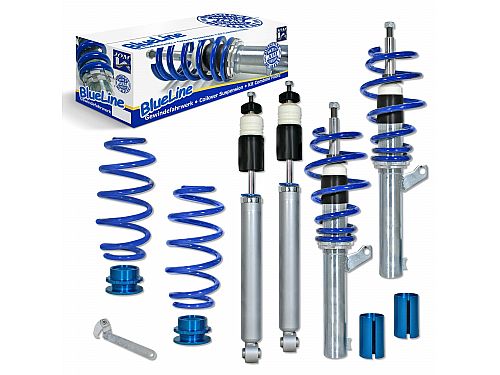 Комплект винтовой подвески (койловеров) JOM Blueline Volkswagen Scirocco 3 поколение (MK3) (137) 2008-2017 (1.4TSi/ 2.0TSi/ 2.0TDi/ DSG) (стойки 55 мм) с регулировкой высоты, 741070 (741036)