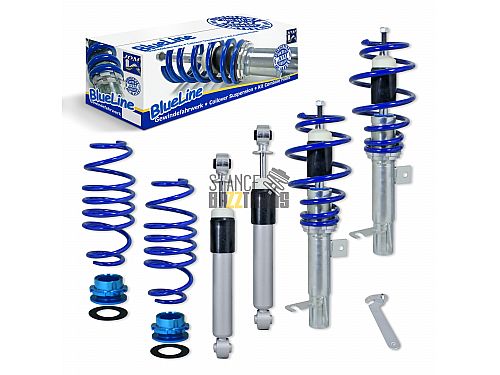 Комплект винтовой подвески (койловеров) JOM Blueline Ford Fiesta 6 поколение (MK6) (JH/JD) (1.25/1.3/1.4/1.6/1.4TDCi/1.6TDCi, ST 2.0) (2004-2008) с регулировкой высоты, 741108