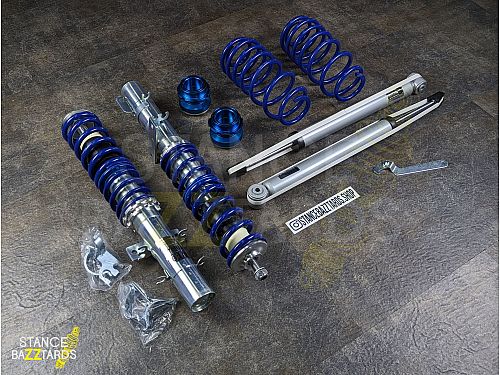 Комплект винтовой подвески (койловеров) JOM Blueline Skoda Fabia 5J (1.2/ TSI/TDI 1.4/ 1.4 TDI/ 1.6/ TDI/ 1.9TDI/ 2.0TDI, вкл Kombi) 2007-2014 с регулировкой высоты, 741118 (741093)