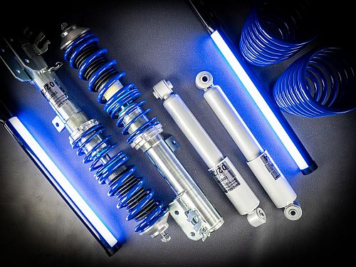 Комплект винтовой подвески (койловеров) JOM Blueline Fiat 500 (Typ 312) (1.2 8V/ 1.3/ 1.4 16V/ Abarth), (2007-) с регулировкой высоты, 741131