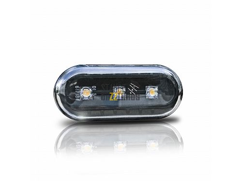 Боковые повторители поворота в крыло JOM Seat Toledo 2 поколение (MK2) (1M) (1999-2005) светодиодные (LED) (3 диода) черные, 80067-2