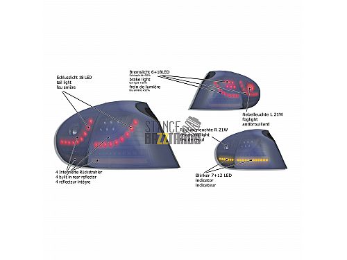 Фонари (фары) задние Jom Volkswagen Golf 5 поколение (MK5) (1K) (2003-) светодиодные (LED) черные, 82871-2 Фонари (фары) задние Jom Volkswagen Golf 5 поколение (MK5) (1K) (2003-) светодиодные (LED) черные, 82871-2