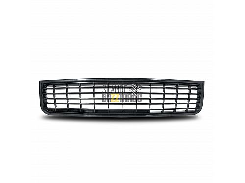 Решетка радиатора без значка JOM Audi A4 B6 (8E) (2000-2004) в спорт стиле (Sport Look) черная (ABS пластик), 8E0853653OE
