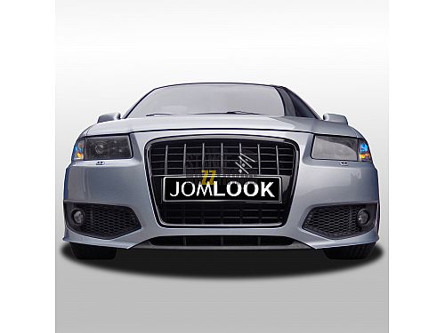 Бампер передний JOM Audi A3 8L (1996-2003) в спорт стиле (Sport look), вкл черную решетку радиатора, противотуманки, 8L0807103S