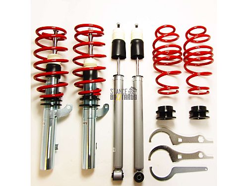 Комплект винтовой подвески (койловеров) JOM Redline Volkswagen Golf 7 поколение (MK7) (AU) (1.2 TSI/ 1.4 TGI/ 1.4 TSI/ 1.6 TDI) 2012- (сзади балка) с регулировками высоты, GF200266