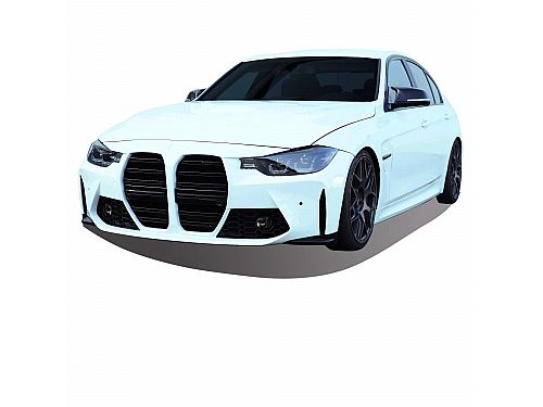 Передний бампер JOM BMW 3 серии G20 sport style с отверстиями противотуманных фар PDC (2019-), 5111346-2JOM