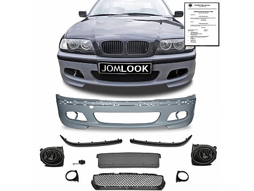 Бампер JOM BMW 3 серии E46 с противотуманными фарами, не подходит для модели M3 (1999-2006), 5112285B