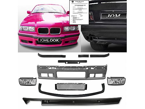 Бампер JOM BMW 3 серии E36 седан/купе/кабриолет c противотуманными фарами - задняя юбка, не подходит для M3 (1990-2000), 5112415-2CD