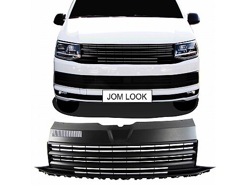 Передняя решетка JOM Volkswagen T6 без опознавательных знаков черная (2015-2019), 7H6853653JOE