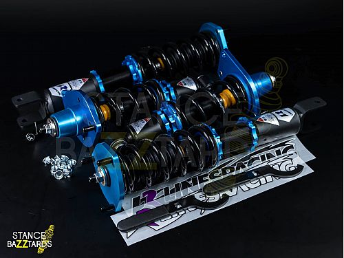 Комплект винтовой подвески (койловеров) LinesRacing Mazda RX-8 1, 2 поколение (MK1, 2) (2004-2011) с регулировками высоты (фултап), жесткости (36 регулировок), развала, SD-150