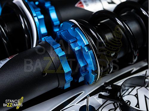 Комплект винтовой подвески (койловеров) LinesRacing Volkswagen Polo 5 поколение (6R) (2009-2020) с регулировками высоты (фултап), жесткости (36 регулировок), развала, SD-166