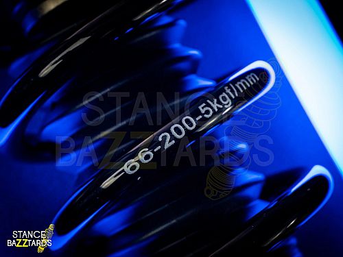 Комплект винтовой подвески (койловеров) Lines Racing Honda Prelude MK5 (BA8-BB8) 1992-2001 с регулировками высоты (фултап), жесткости (36 регулировок), развала, SD-174
