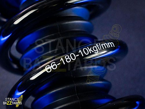 Комплект винтовой подвески (койловеров) Lines Racing Honda Prelude MK5 (BA8-BB8) 1992-2001 с регулировками высоты (фултап), жесткости (36 регулировок), развала, SD-174