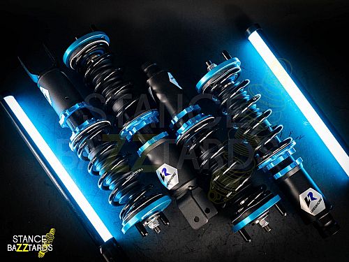 Комплект винтовой подвески (койловеров) LinesRacing Honda CR-X 1988-1992 (вилка) с регулировками высоты (фултап), жесткости (36 регулировок), развала, SD-007