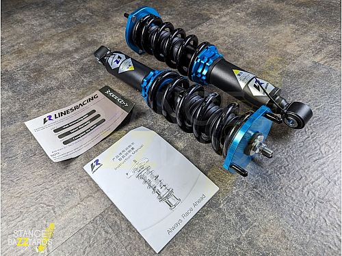 Комплект винтовой подвески (койловеров) LinesRacing Toyota Altezza (JDM RS200) 2000-2005 с регулировками высоты (фултап), жесткости (36 регулировок), развала, SD-047