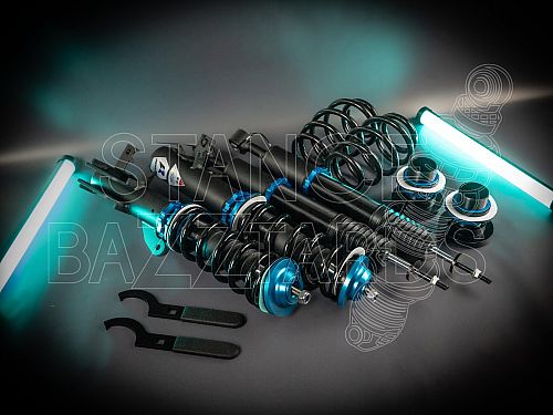 Комплект винтовой подвески (койловеров) Lines Racing Honda Fit MK1 (GE8) 2002-2008 с регулировками высоты (фултап), жесткости (36 регулировок), развала, SD-176