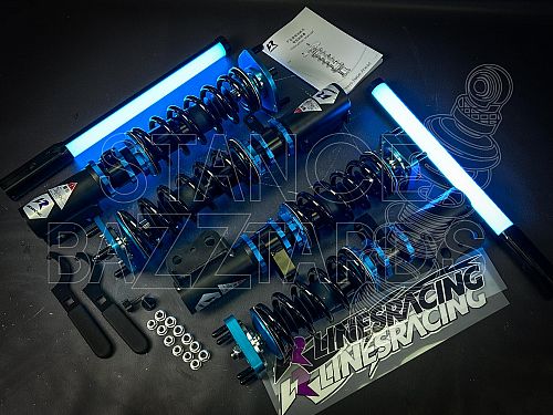 Комплект винтовой подвески (койловеров) Lines Racing Toyota MR2 (SW20) 1991-1998 с регулировками высоты (фултап), жесткости (36 регулировок), развала, SD-182