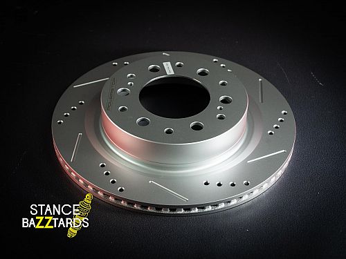 Тормозные диски Powerstop для Lexus LX 4 (J310) (2021-2025) с перфорацией и насечками (CBR6541XPR) — фото 2