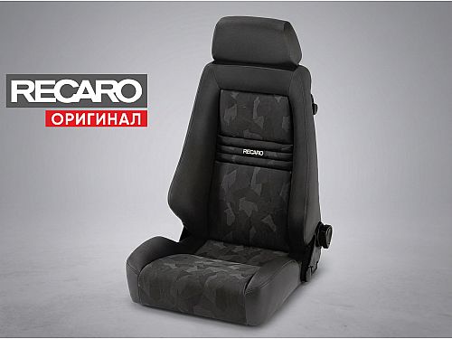 Сиденье спортивное (полу-ковш) Recaro Specialist (Размер L) Черный, премиальный велюр/ткань, (100% Оригинал), 041.00.0351