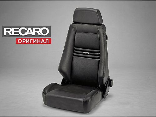 Сиденье спортивное (полу-ковш) Recaro Specialist (Размер M) Черный, кожа/кожа, (100% Оригинал), 042.00.0132