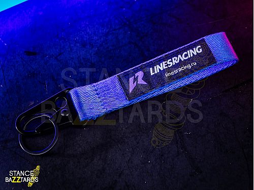 Брелок-ремувка с вышивкой LinesRacing синяя, LR_RBF_Blue