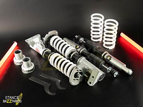 Комплект винтовой подвески (койловеры) SB Performance Mercedes-Benz C-Класс (190er) W201 (1982-1993) с регулировками высоты (фултап), жесткости (32 регулировки) (сжатие/отбой) и развала (см хар-ки), BNZ062