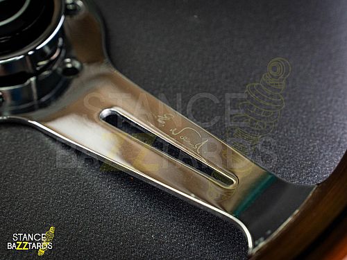 Руль автомобильный 14" Nardi, Натуральное дерево, серебристый, 5156S Руль автомобильный 14" Nardi, Натуральное дерево, серебристый, 5156S