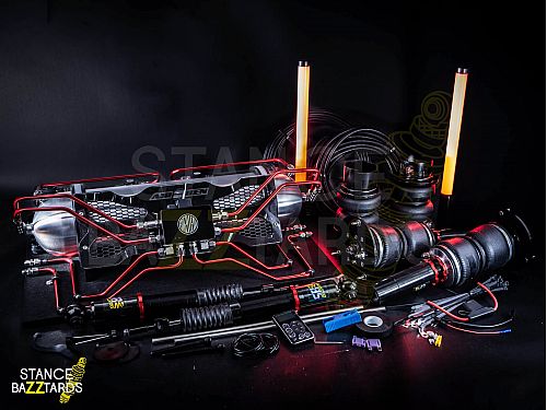 Пневматическая (пневмо) подвеска SB Performance BMW 3 Серия F30 (2011-2019) четырехконтурная с регулировками высоты (фултап), жесткости (32 регулировки) (сжатие/отбой) и развала (см хар-ки), ASBMW_SB_AIR_015