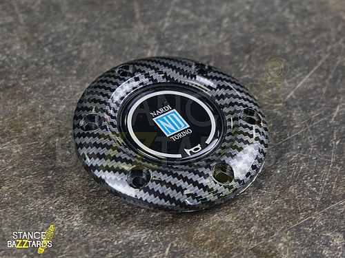 Руль автомобильный 14" Nardi, ПВХ кожа, стиль карбон, черный, 5152BK