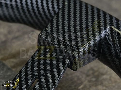 Руль автомобильный 14" Nardi, ПВХ кожа, стиль карбон, черный, 5152BK
