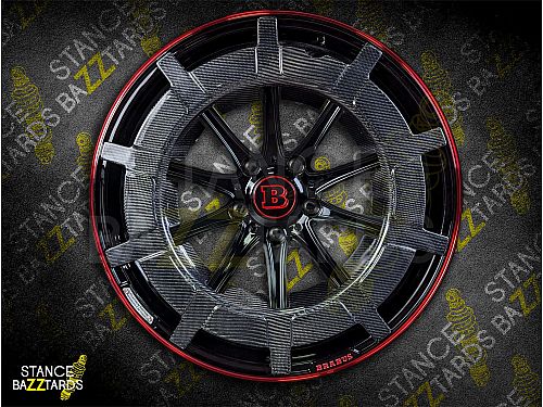 Декоративная накладка для колесных дисков Brabus style BE03 Carbon Fiber (Карбон), BE03_Cover