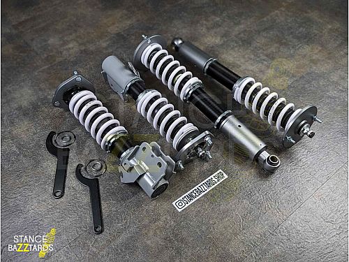 Комплект винтовой подвески (койловеры) SB Performance Nissan 200SX S15 (1998-2002) с регулировками высоты (фултап), жесткости (32 регулировки) (сжатие/отбой) и развала (см хар-ки), NSN027