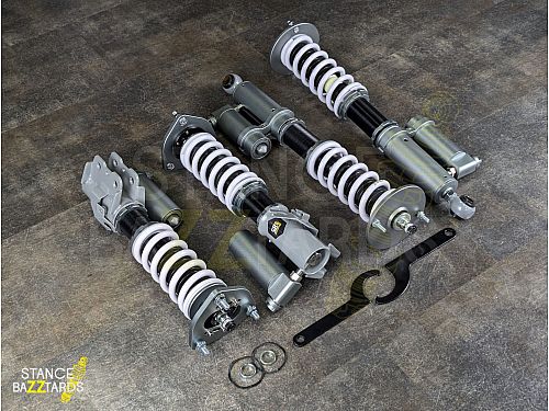 Комплект винтовой подвески (койловеры) SB Performance Skoda Octavia IV (MK4 ) (2020-) (сзади балка) с регулировками высоты (фултап), жесткости (32 регулировки) (сжатие/отбой) и развала (см хар-ки), SKD012R
