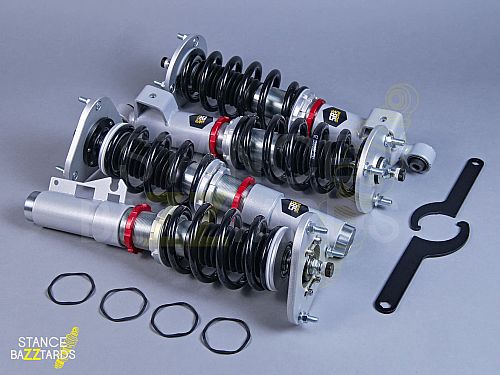 Комплект винтовой подвески (койловеры) SB Performance Porsche 911 (996) (1998-2005) с регулировками высоты (фултап), жесткости (32 регулировки) (сжатие/отбой) и развала (см хар-ки), PSC001