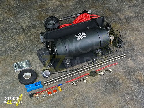 Установочный комплект аиркапсов (aircups) SB Coilovers, ресивер, компрессор, комплектующие (без чашек), SBACKIT