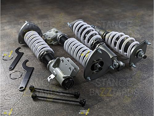 Комплект винтовой подвески (койловеры) SB Performance Subaru Forester 4 поколение (MK4) (SJ) (2013-) с регулировками высоты (фултап), жесткости (32 регулировки) и развала (см хар-ки), SBR005