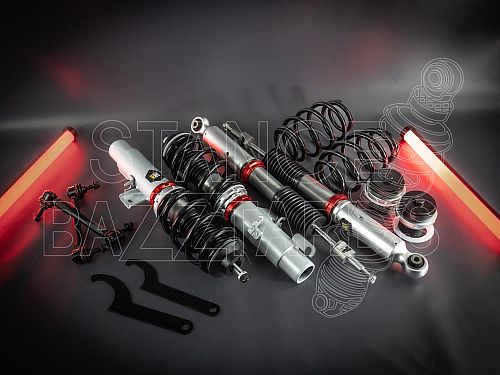 Комплект винтовой подвески (койловеры) SB Performance Skoda Fabia 2 поколение (MK2) (5J) (2007-2014) с регулировками высоты (фултап), жесткости (32 регулировки) и развала (см хар-ки), SKD003