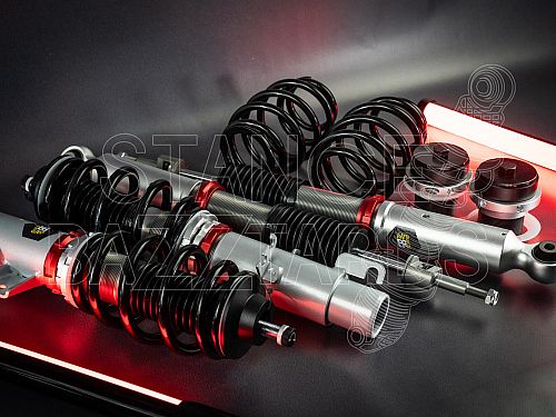 Комплект винтовой подвески (койловеры) SB Performance Skoda Fabia 2 поколение (MK2) (5J) (2007-2014) с регулировками высоты (фултап), жесткости (32 регулировки) и развала (см хар-ки), SKD003