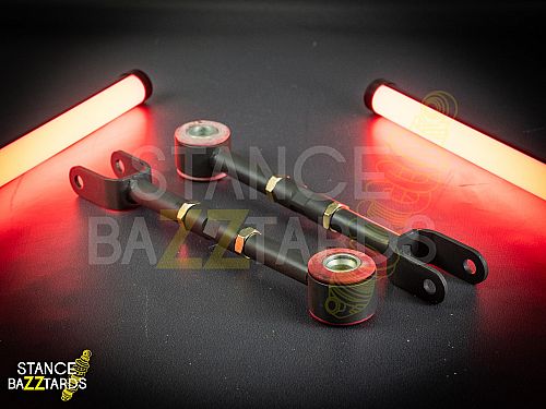 Комплект реактивных регулируемых тяг передней оси (красные) SB Arms Nissan Silvia S13 (1988-1993), SLARM006R