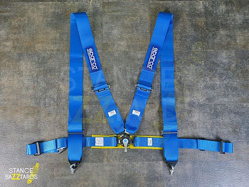 Спортивные ремни безопасности SPARCO 4-х точ (голубые), Sbbelts_SBlueSparco