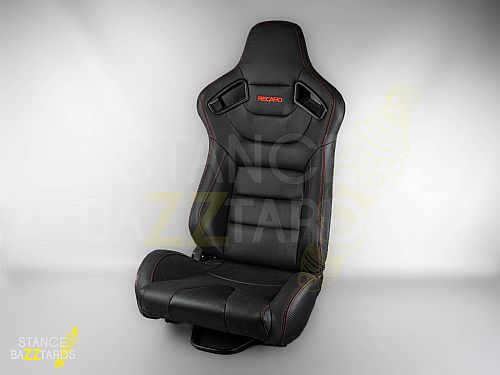 Сиденье спортивное (полуковш) SB Seats (Размер L) ПВХ кожа, (Регулировка слева), JBR1053_BLK_L_LH