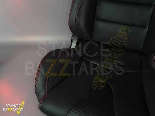 Сиденье спортивное (полуковш) SB Seats (Размер L) ПВХ кожа, (Регулировка слева), JBR1053_BLK_L_LH