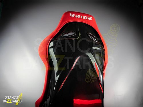 Сиденье спортивное (ковш) SB Seats (Размер L) стеклопластик, ткань, с двумя ручками, JBR1022B_RED_BR_L
