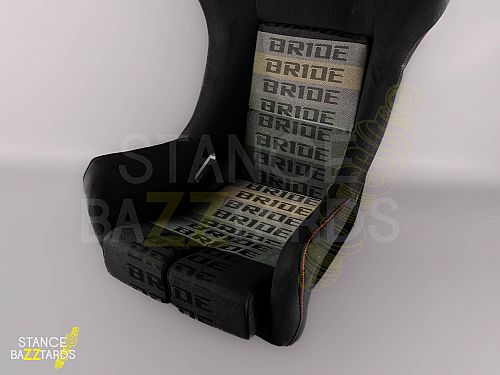 Сиденье спортивное (ковш) стеклопластик SB Seats (118x66x56) ткань с логотипом "Bride", размер S, JBR1059_Black Сиденье спортивное (ковш) стеклопластик SB Seats (118x66x56) ткань с логотипом "Bride", размер S, JBR1059_Black