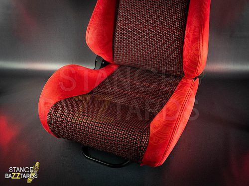 Сиденье спортивное (полуковш) SB Seats (Размер L) ткань, Красный (Регулировка с двух сторон) (адаптирован для купе), JBR1035N_RED_REC_L Сиденье спортивное (полуковш) SB Seats (Размер L) ткань, Красный (Регулировка с двух сторон) (адаптирован для купе), JBR1035N_RED_REC_L
