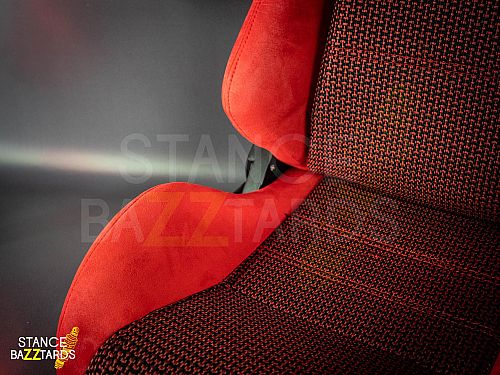 Сиденье спортивное (полуковш) SB Seats (Размер L) ткань, Красный (Регулировка с двух сторон) (адаптирован для купе), JBR1035N_RED_REC_L Сиденье спортивное (полуковш) SB Seats (Размер L) ткань, Красный (Регулировка с двух сторон) (адаптирован для купе), JBR1035N_RED_REC_L