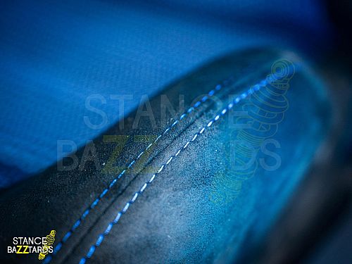 Сиденье спортивное (полуковш) SB Seats (Размер L) (Регулировка с двух сторон) (адаптирован для купе) Ткань, Черный с синим, JBR1035N_BBLK_REC_L