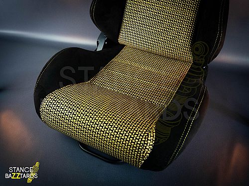 Сиденье спортивное (полуковш) SB Seats (Размер L) Ткань, Черный с желтым (Регулировка справа), JBR1035N_YBLK_REC_RH Сиденье спортивное (полуковш) SB Seats (Размер L) Ткань, Черный с желтым (Регулировка справа), JBR1035N_YBLK_REC_RH