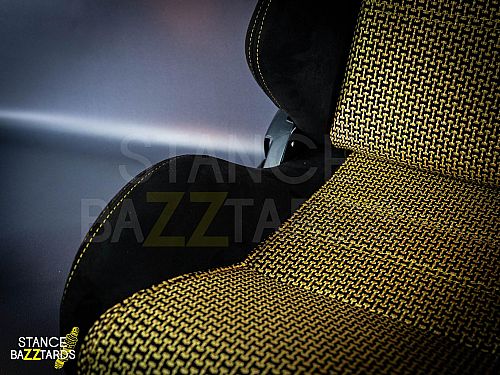 Сиденье спортивное (полуковш) SB Seats (Размер L) Ткань, Черный с желтым (Регулировка справа), JBR1035N_YBLK_REC_RH Сиденье спортивное (полуковш) SB Seats (Размер L) Ткань, Черный с желтым (Регулировка справа), JBR1035N_YBLK_REC_RH