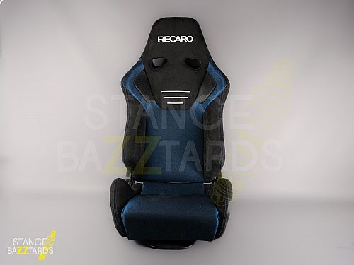 Сиденье спортивное (полуковш) SB Seats (Размер M) Ткань, Черный с синим (Регулировка с двух сторон), JBR1099_M